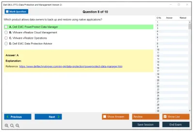 Dell DEA-3TT2 Associate - Data Protection and Management Version 2 Exam Practice test exam simulator test engine exam Prep practice test questions answers Image 8