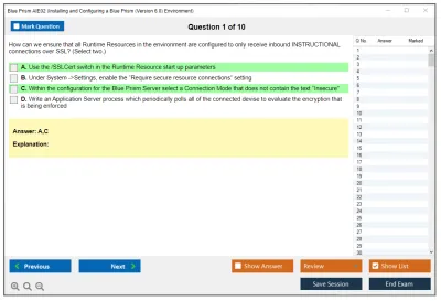 Blue Prism AIE02 Installing and Configuring a Blue Prism (Version 6.0) Environment (EN) Practice test exam simulator test engine exam Prep practice test questions answers Image 1