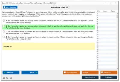 Cisco 300-410 Implementing Cisco Enterprise Advanced Routing and Services (300-410 ENARSI) Practice test exam simulator test engine exam Prep practice test questions answers Image 16