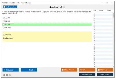 ACSM 010-111 ACSM Certified Personal Trainer Practice test exam simulator test engine exam Prep practice test questions answers Image 1