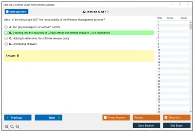 ASQ CQIA Certified Quality Improvement Associate Practice test exam simulator test engine exam Prep practice test questions answers Image 6