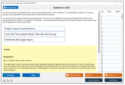 Microsoft AZ-104 Microsoft Azure Administrator Practice test exam simulator test engine exam Prep practice test questions answers Image 2