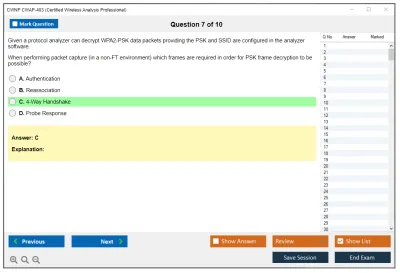 CWNP CWAP-403 Certified Wireless Analysis Professional Practice test exam simulator test engine exam Prep practice test questions answers Image 7