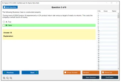 Six Sigma ICYB IASSC Certified Lean Six Sigma Yellow Belt Practice test exam simulator test engine exam Prep practice test questions answers Image 3