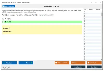 Huawei H11-811 HCNA-UC (Unified Communication) Practice test exam simulator test engine exam Prep practice test questions answers Image 11