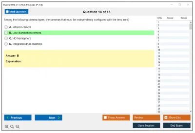 Huawei H19-374 HCS-Pre-sales IP-IVS Practice test exam simulator test engine exam Prep practice test questions answers Image 14