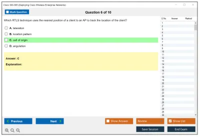Cisco 300-365 Deploying Cisco Wireless Enterprise Networks Practice test exam simulator test engine exam Prep practice test questions answers Image 6