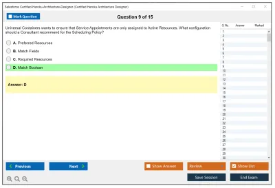 Salesforce Certified-Heroku-Architecture-Designer Salesforce Certified Heroku Architect Practice test exam simulator test engine exam Prep practice test questions answers Image 9