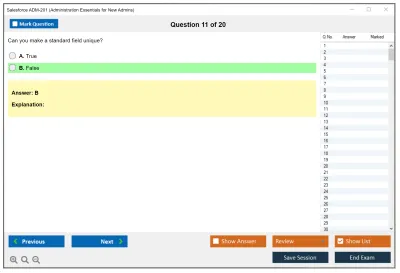 Salesforce ADM-201 Salesforce Certified Administrator Practice test exam simulator test engine exam Prep practice test questions answers Image 11