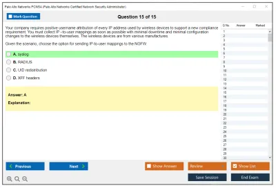 Palo Alto Networks PCNSA Palo Alto Networks Certified Network Security Administrator (PAN-OS 10.0) Practice test exam simulator test engine exam Prep practice test questions answers Image 15