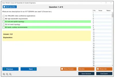Cisco 700-821 Cisco IoT Essentials for System Engineers(IOTSE) Practice test exam simulator test engine exam Prep practice test questions answers Image 1