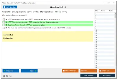 Alibaba Cloud ACA-Sec1 ACA Cloud Security Associate Practice test exam simulator test engine exam Prep practice test questions answers Image 5