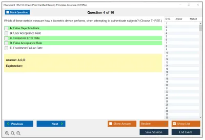 Checkpoint 156-110 Check Point Certified Security Principles Associate (CCSPA) Practice test exam simulator test engine exam Prep practice test questions answers Image 4