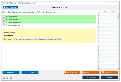 Arista ACE-A1.2 Arista Certified Engineering Associate Exam Practice test exam simulator test engine exam Prep practice test questions answers Image 5