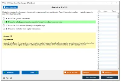 PRMIA 8010 Operational Risk Manager (ORM) Exam Practice test exam simulator test engine exam Prep practice test questions answers Image 2