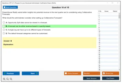 Salesforce CRT-211 Prepare for your Advanced Administrator Certification Exam Practice test exam simulator test engine exam Prep practice test questions answers Image 10