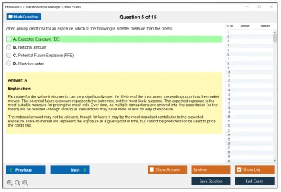 PRMIA 8010 Operational Risk Manager (ORM) Exam Practice test exam simulator test engine exam Prep practice test questions answers Image 5