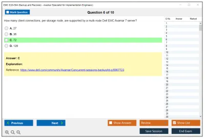 EMC E20-594 Backup and Recovery - Avamar Specialist Exam for Implementation Engineers Practice test exam simulator test engine exam Prep practice test questions answers Image 6