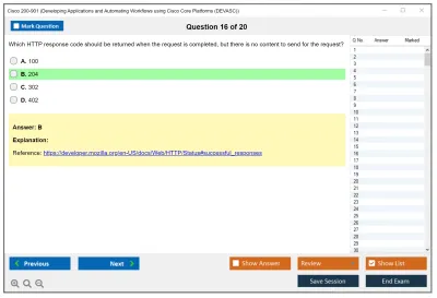 Cisco 200-901 DevNet Associate (DEVASC) Practice test exam simulator test engine exam Prep practice test questions answers Image 16