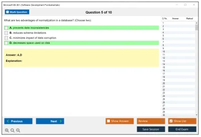 Microsoft 98-361 Software Development Fundamentals Practice test exam simulator test engine exam Prep practice test questions answers Image 5