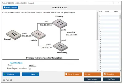 Fortinet NSE6_FML-5.3.8 FortiMail 5.3.8 Specialist Practice test exam simulator test engine exam Prep practice test questions answers Image 1