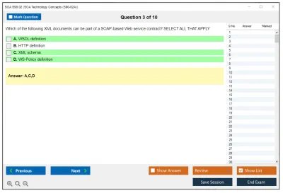 SOA S90.02 SOA Technology Concepts Practice test exam simulator test engine exam Prep practice test questions answers Image 3