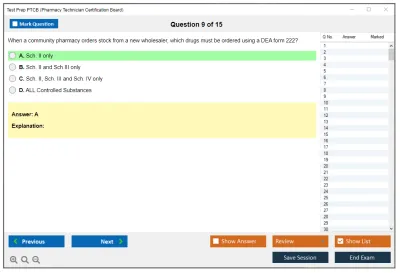 Test Prep PTCB Pharmacy Technician Certification Board Practice test exam simulator test engine exam Prep practice test questions answers Image 9