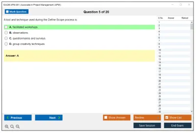 GAQM APM-001 Associate in Project Management (APM) Practice test exam simulator test engine exam Prep practice test questions answers Image 5