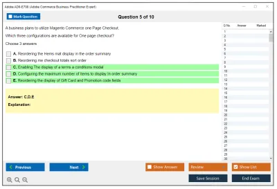 Adobe AD0-E708 Adobe Commerce Business Practitioner Expert Practice test exam simulator test engine exam Prep practice test questions answers Image 5