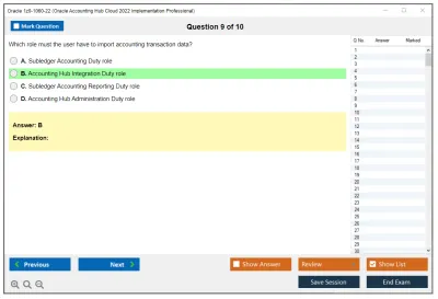 Oracle 1z0-1060-22 Oracle Accounting Hub Cloud 2022 Implementation Professional Practice test exam simulator test engine exam Prep practice test questions answers Image 9