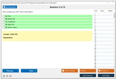Pulse Secure PPS Pulse Policy Secure (PPS) Deployment Implementation and Configuration Practice test exam simulator test engine exam Prep practice test questions answers Image 5
