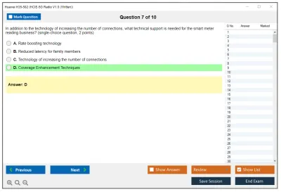 Huawei H35-582 HCIE-5G Radio V1.0 (Written) Practice test exam simulator test engine exam Prep practice test questions answers Image 7