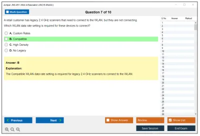 Juniper JN0-451 Mist AI - Specialist (JNCIS-MistAI) Practice test exam simulator test engine exam Prep practice test questions answers Image 7
