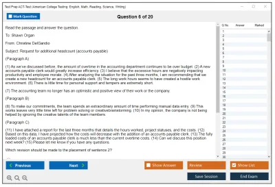 Test Prep ACT-Test American College Testing: English, Math, Reading, Science, Writing Practice test exam simulator test engine exam Prep practice test questions answers Image 6