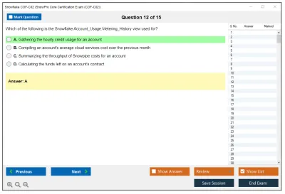 Snowflake COF-C02 SnowPro Core Certification Exam Practice test exam simulator test engine exam Prep practice test questions answers Image 12