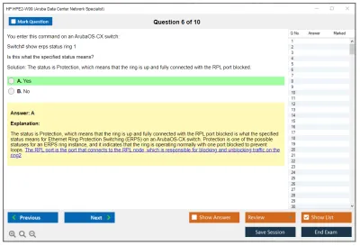 HP HPE2-W09 Aruba Data Center Network Specialist Exam Practice test exam simulator test engine exam Prep practice test questions answers Image 6