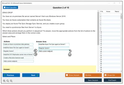 Microsoft AZ-103 Microsoft Azure Administrator Practice test exam simulator test engine exam Prep practice test questions answers Image 2