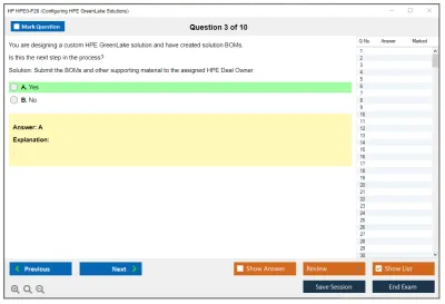 HP HPE0-P26 Configuring HPE GreenLake Solutions Practice test exam simulator test engine exam Prep practice test questions answers Image 3