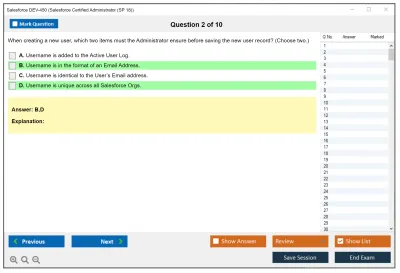 Salesforce Salesforce-Certified-Administrator Salesforce Certified Administrator Practice test exam simulator test engine exam Prep practice test questions answers Image 2