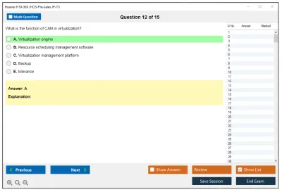 Huawei H19-369 HCS-Pre-sales IP-IT Practice test exam simulator test engine exam Prep practice test questions answers Image 12