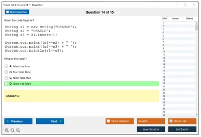 Oracle 1z0-819 Java SE 11 Developer Practice test exam simulator test engine exam Prep practice test questions answers Image 14