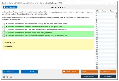 Salesforce Sharing-and-Visibility-Designer Salesforce Certified Sharing and Visibility Designer Practice test exam simulator test engine exam Prep practice test questions answers Image 4