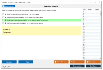 ECCouncil 712-50 EC-Council Certified CISO (CCISO) Practice test exam simulator test engine exam Prep practice test questions answers Image 13