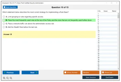 Checkpoint 156-215.77 Check Point Certified Security Administrator Practice test exam simulator test engine exam Prep practice test questions answers Image 10