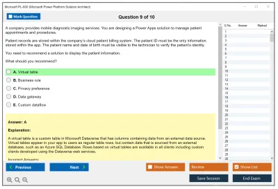 Microsoft PL-600 Microsoft Power Platform Solution Architect Practice test exam simulator test engine exam Prep practice test questions answers Image 9