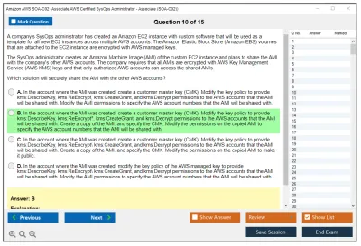 Amazon AWS SOA-C02 AWS Certified SysOps Administrator - Associate (SOA-C02) Practice test exam simulator test engine exam Prep practice test questions answers Image 10
