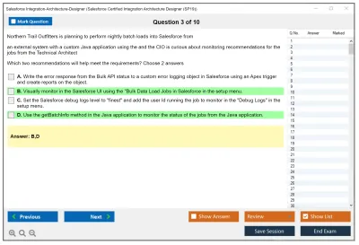 Salesforce Integration-Architecture-Designer Salesforce Certified Integration Architect Practice test exam simulator test engine exam Prep practice test questions answers Image 3