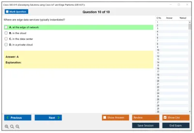 Cisco 300-915 Developing Solutions Using Cisco IoT and Edge Platforms (DEVIOT) Practice test exam simulator test engine exam Prep practice test questions answers Image 10