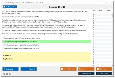 Microsoft 70-417 Upgrading Your Skills to MCSA Windows Server 2012 Practice test exam simulator test engine exam Prep practice test questions answers Image 14
