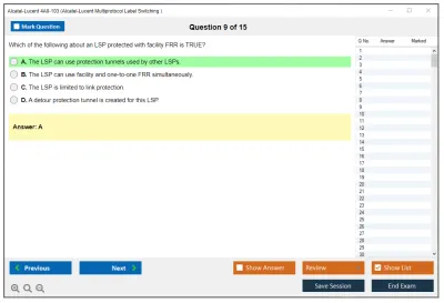 Alcatel-Lucent 4A0-103 Alcatel-Lucent Multi Protocol Label Switching Practice test exam simulator test engine exam Prep practice test questions answers Image 9